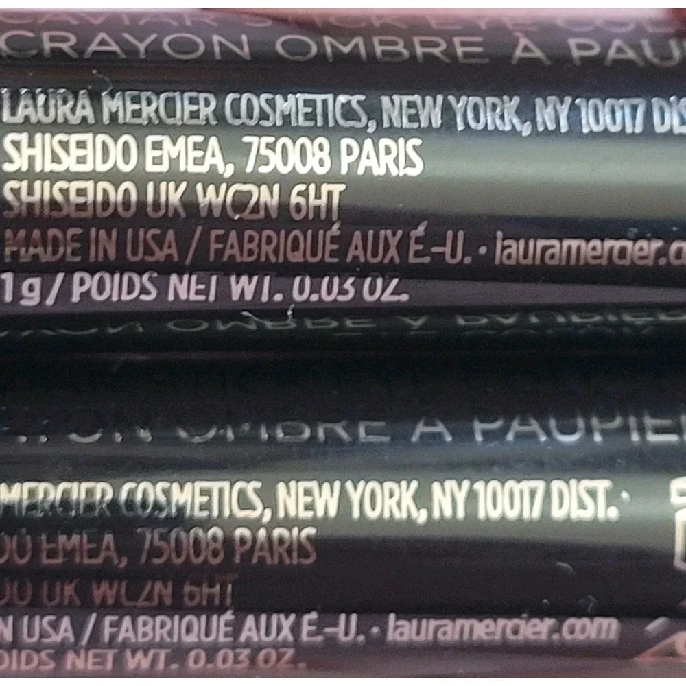 Laura Mercier Set Of 2 Travel Size Caviar‎ Stick Eye Color - Strapless - 1g Each